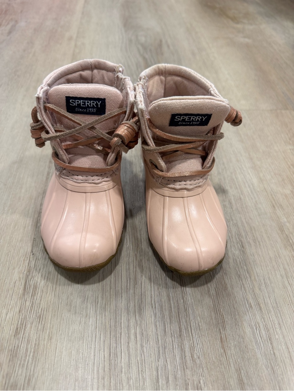Sperry Kids Blush Pink Duck Boots